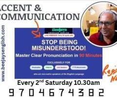 Beejay,s American Accent Master Class for S/W Professionals and AI StartupEntrepreneurs