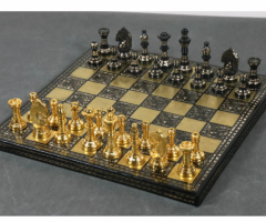 Staunton Inspired Brass Metal Luxury Chess Pieces & Board Set - 12" – Royal Chess Mall India - 1