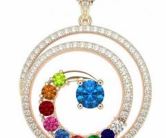 Embrace Timeless Elegance with Our Jewels Swirl Birthstone Mothers Necklace!