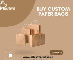 Buy Custom Paper Bags | Inklusive Printing