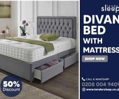 divan bed with a mattress