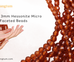 Discover Exquisite 3mm Hessonite Micro Faceted Beads | Genuine AAA Quality Gemstones!