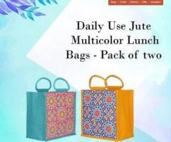 Buy Fancy Warli Designs Jute Bottles Bags Online