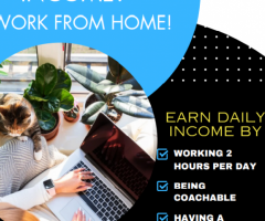 Attention Ladies! Do you want to earn daily pay working online, 2 hours from home?