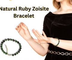 Discover Harmony| Natural Ruby Zoisite Bracelet for Men & Women in the USA