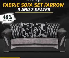 Farrow 3 and 2 Seater Fabric Sofa Set