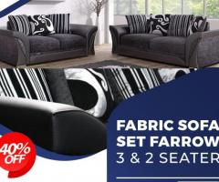Fabric Sofa Set Farrow 3 and 2 Seater