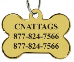 24k gold plated pet id tags