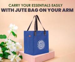 Buy Jute Purple Warli Designs On Bottles Bag in Online
