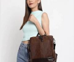 Get Dark Brown Women’s Backpack Side Bag Online by Vismiintrend