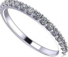 CZ Wedding Band Anniversary Ring, available in luxurious 925 Sterling Silver or opulent 10K Gold!