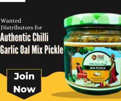 Wanted Distributors for Authentic Chilli Garlic Oal Mix Pickle