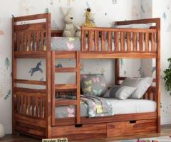 Buy Douglas Bunk Bed (Honey Finish) Online in India at Best Price