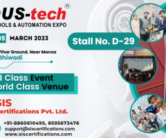 INDUS-tech Machine Tools & Automation Expo 2023, Bhiwadi, March 3 to March 5