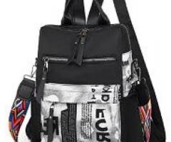 Get Fashionable Black Printed Backpack College Bags from Vismiintrend