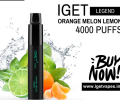 Buy IGET Legend Orange Melon Lemon 4000 Puffs in India