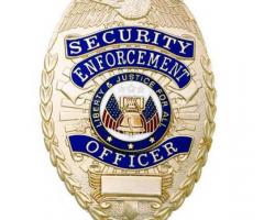FIVE STAR SECURITY ENFORCEMENT OFFICER GOLD SHIELD BADGE