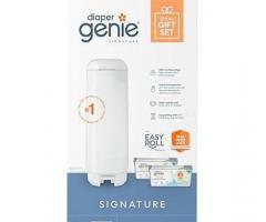 Diaper Genie Signature Gift Set | Includes Easy Roll Refill with 48 Bags