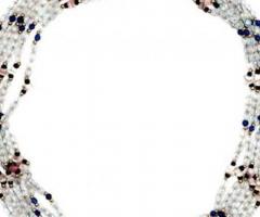 Multilayered Transparent Beads with Stone in Mumbai Aakarshan
