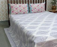 Buy Kantha Quilt Queen Size at Roopantaran