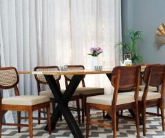 Buy 6 Seater Wooden Dining Table - 1
