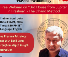 Get Ready for Free Prashna Astrology Class with Sunil John (Tonight - 8:30 PM India)