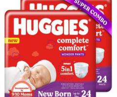 Huggies Complete Comfort Wonder Extra Small Baby Diapers Pants for Ultimate Softness - 1
