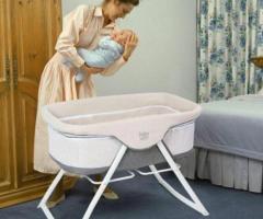 Get increased comfort for your babies with a 2-in-1 convertible BabyJoy Rocking Bassinet travel - 1