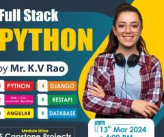 Free Demo On Full Stack Python by Mr.K.V.Rao