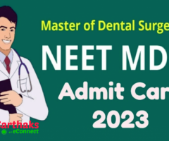 NEET MDS Admit Card 2023 To Release Check Steps To Download