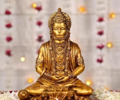 Buy Meditating Lord Hanuman Idol Online In India – theartarium - 1