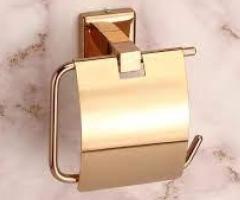 Elevate Your Bathroom Style with Gold Finish Accessories"
