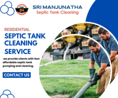 Residential septic tank cleaning service