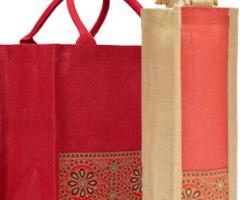 Buy Jute Lunch and Bottle Warli Printed Combo Zipper bag Online In India - 1