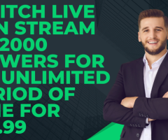 Twitch Live can stream to 2000 viewers for an unlimited period of time for $61.99