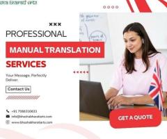 Manual Translation Services in Mumbai, India | Bhasha Bharati Arts
