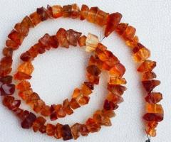 Natural CITRINE Hammered Uncut Rough Beads