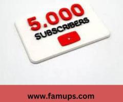 Buy 5000 YouTube Subscribers Package From Famups