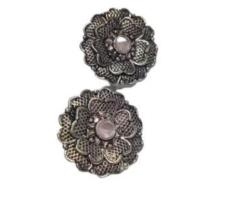 Buy Oxidised German Silver Earrings in Udaipur   - Aakarshan - 1