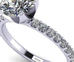 Dazzling Brilliance: Silver 6.5mm (1ct) Zirconia Solitaire Engagement Ring - Size 4, - 1