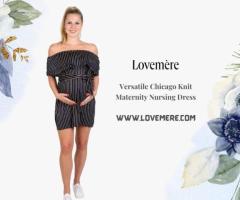 Buy Versatile Chicago Knit Maternity Nursing Dress at Lovemere