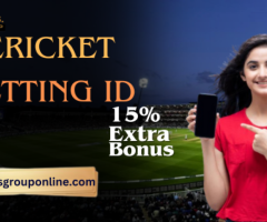 Get Cricket Betting ID  Services With 15% Welcome Bonus