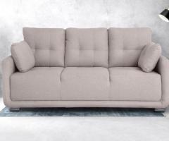 Buy Sapa 3 Seater Sofa In Beige Colour up to 65%off