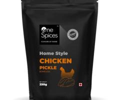 Experience the taste of 1Spices' Finest Boneless Spicy Chicken Pickle