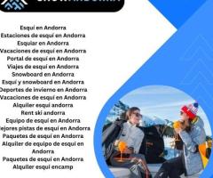 Equipo de esquí en Andorra