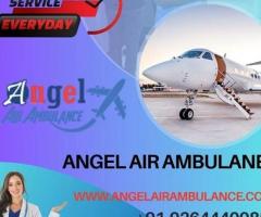 Pick Hi-tech Angel Air Ambulance Service in Bhagalpur with Medical Tool