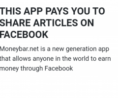 Get Paid to  Share  articles on social media networks