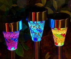 Mosaic LED Solar Lawn Lamp 3pcs/Set