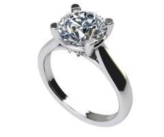 Exquisite NANA Silver Solitaire Ring - Size 4