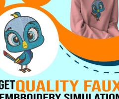 Get Quality Faux Embroidery Simulation Services For DTF Printing